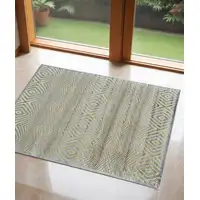 Photo of Tan and Gray Abstract Power Loom Area Rug