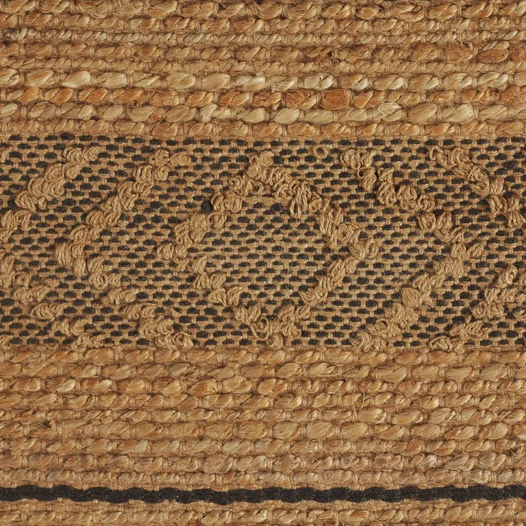 Tan and Gray Bohemian Striped Area Rug Photo 2