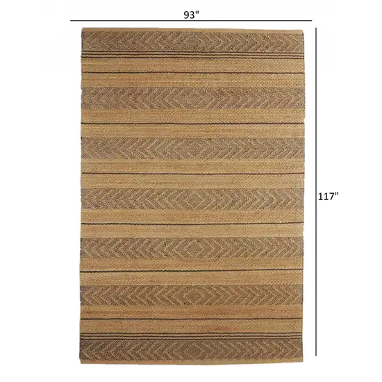 Tan and Gray Bohemian Striped Area Rug Photo 4