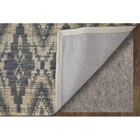 Tan and Gray Geometric Hand Woven Area Rug Photo 6