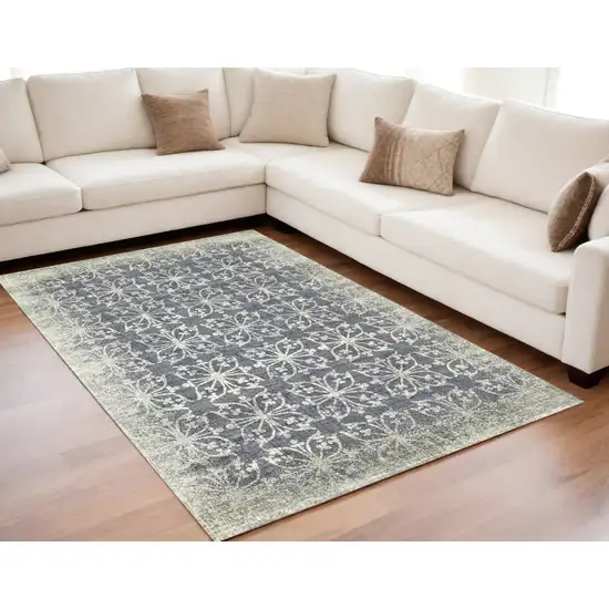 Tan and Gray Geometric Power Loom Area Rug Photo 2