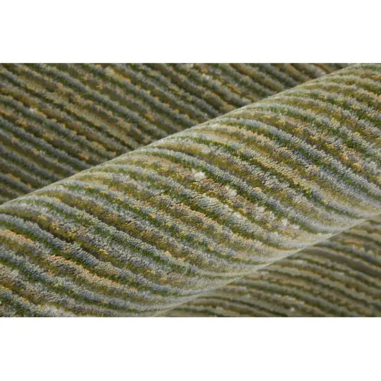 Tan and Green Power Loom Area Rug Photo 6