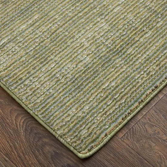 Tan and Green Power Loom Area Rug Photo 9