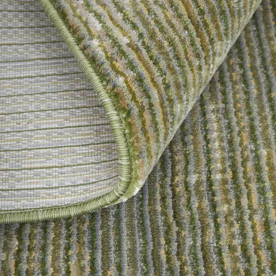 Tan and Green Power Loom Area Rug Photo 8