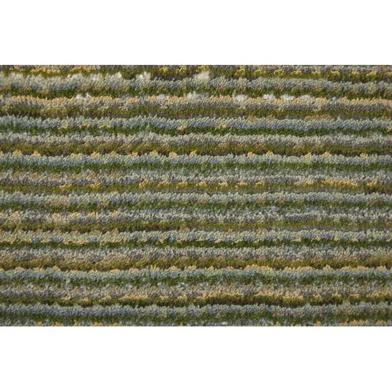 Tan and Green Power Loom Area Rug Photo 9