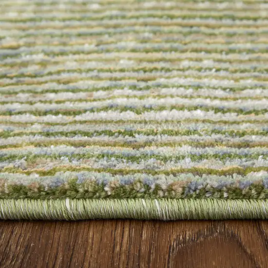 Tan and Green Power Loom Area Rug Photo 7