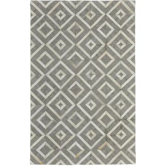 Tan and Ivory Geometric Hand Woven Area Rug Photo 2