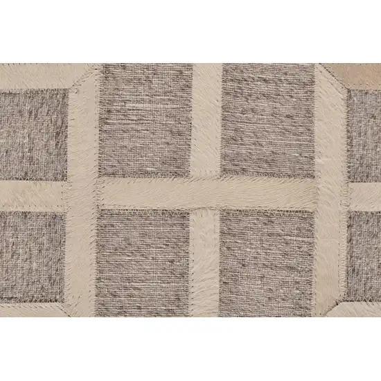 Tan and Ivory Geometric Hand Woven Area Rug Photo 6