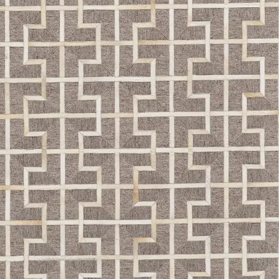 Tan and Ivory Geometric Hand Woven Area Rug Photo 3