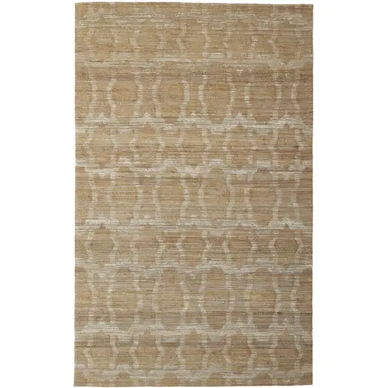 Tan and Ivory Geometric Hand Woven Area Rug Photo 2