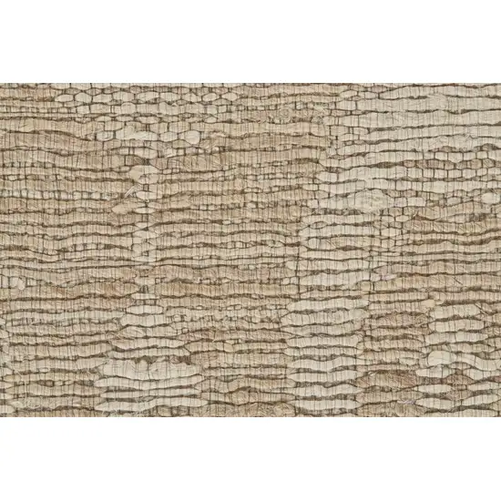 Tan and Ivory Geometric Hand Woven Area Rug Photo 7