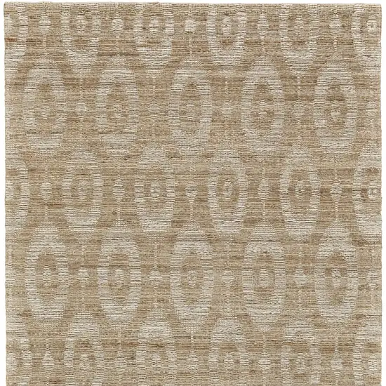 Tan and Ivory Geometric Hand Woven Area Rug Photo 4