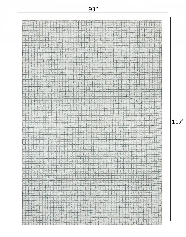 Tan and Ivory Grid Area Rug Photo 4