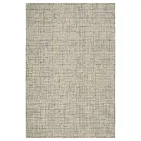 Photo of Tan and Ivory Grid Area Rug