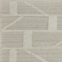 Photo of Tan and Ivory Wool Geometric Hand Woven Area Rug