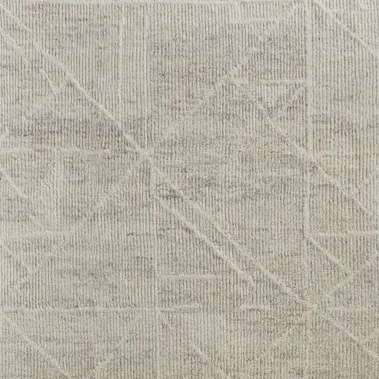 Tan and Ivory Wool Hand Knotted Area Rug Photo 6