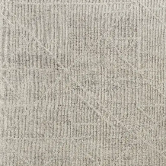 Tan and Ivory Wool Hand Knotted Area Rug Photo 5