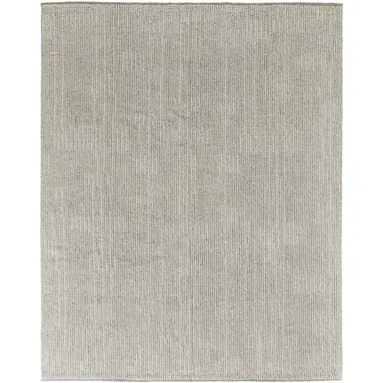 Tan and Ivory Wool Hand Knotted Area Rug Photo 2