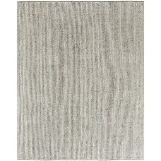 Tan and Ivory Wool Hand Knotted Area Rug Photo 5