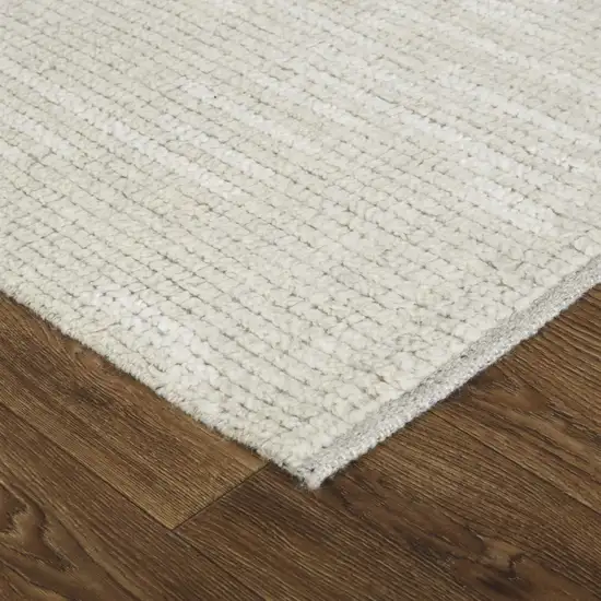 Tan and Ivory Wool Hand Knotted Area Rug Photo 7