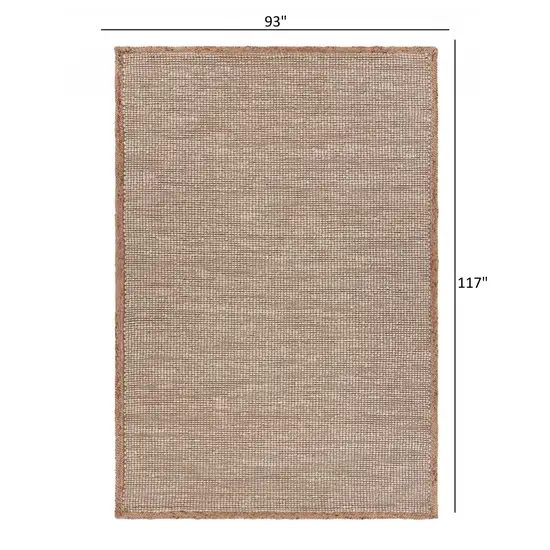 Tan and White Braid Border Area Rug Photo 3