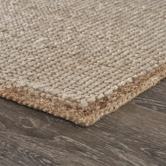 Tan and White Braid Border Area Rug Photo 5