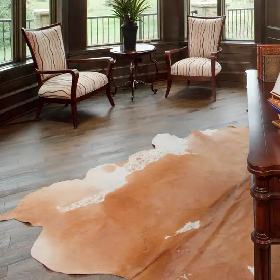 Tan and White Cowhide - Rug Photo 2