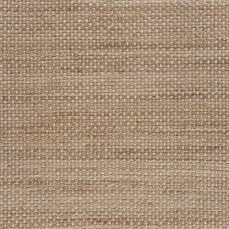 Tan and White Detailed Woven Area Rug Photo 2