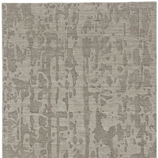 Taupe Abstract Hand Woven Area Rug Photo 6