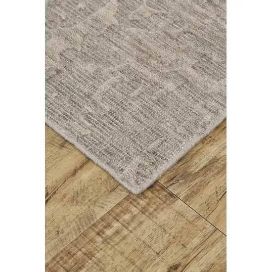 Taupe Abstract Hand Woven Area Rug Photo 7