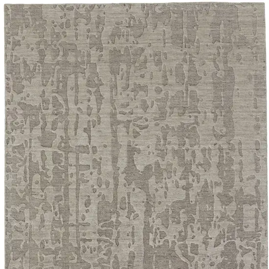 Taupe Abstract Hand Woven Area Rug Photo 3