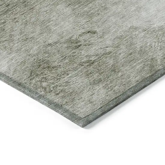 Taupe Abstract Washable Non Skid Indoor Outdoor Area Rug Photo 5