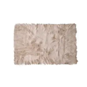 Photo of Taupe Acrylic Plush Faux Sheepskin - Area Rug