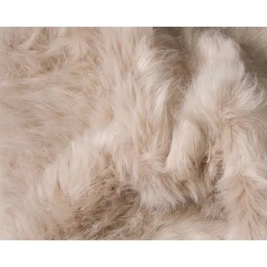 Taupe Acrylic Plush Faux Sheepskin - Area Rug Photo 2