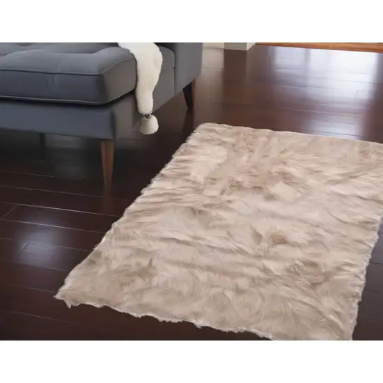 Taupe Animal Print Area Rug Photo 1