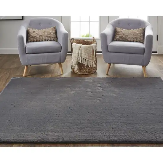 Taupe And Black Shag Area Rug Photo 8