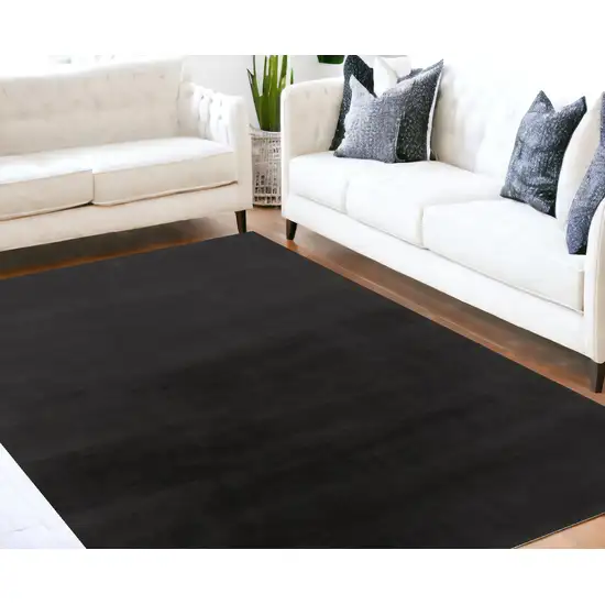 Taupe And Black Shag Area Rug Photo 1