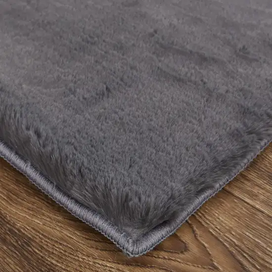 Taupe And Black Shag Area Rug Photo 4