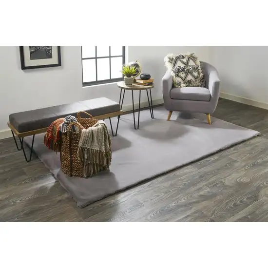 Taupe And Gray Shag Area Rug Photo 5