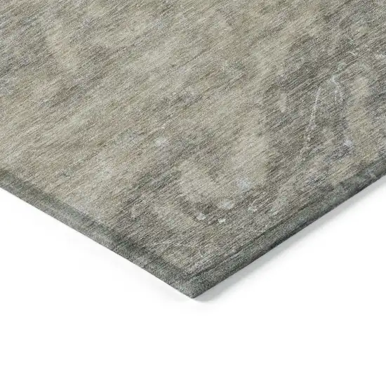 Taupe Beige And Ivory Abstract Washable Indoor Outdoor Area Rug Photo 5