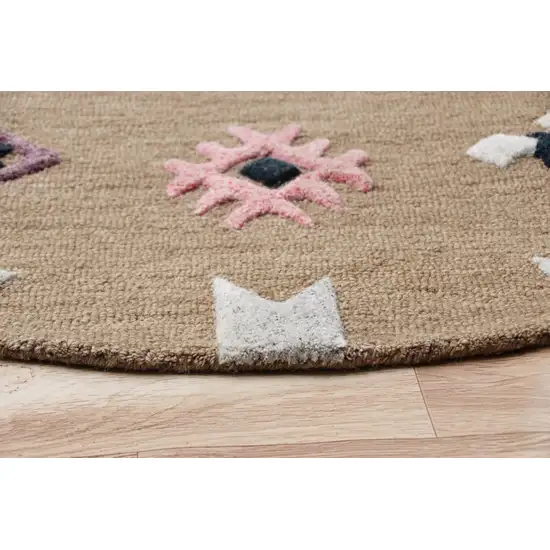 Taupe Boho Chic Motif Area Rug Photo 5