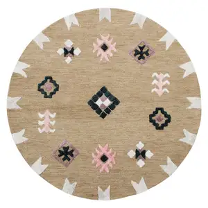 Photo of Taupe Boho Chic Motif Area Rug