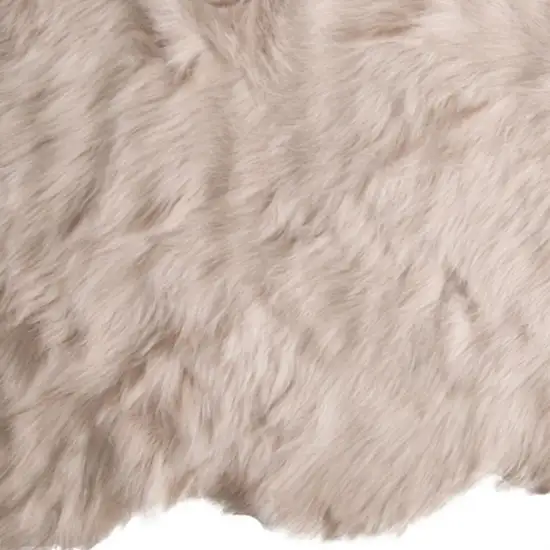 Taupe Faux Sheepskin - Area Rug Photo 4