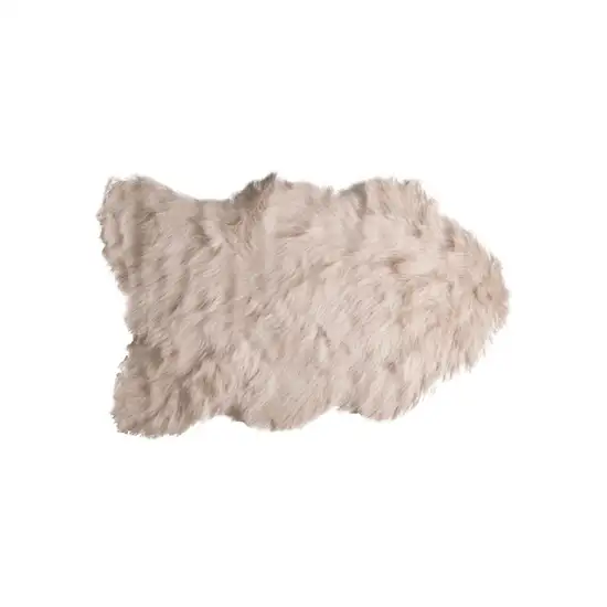 Taupe Faux Sheepskin - Area Rug Photo 1