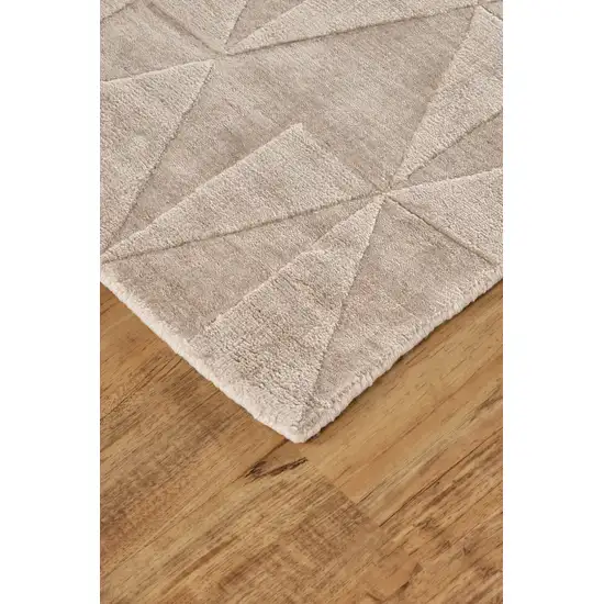 Taupe Geometric Hand Woven Area Rug Photo 5