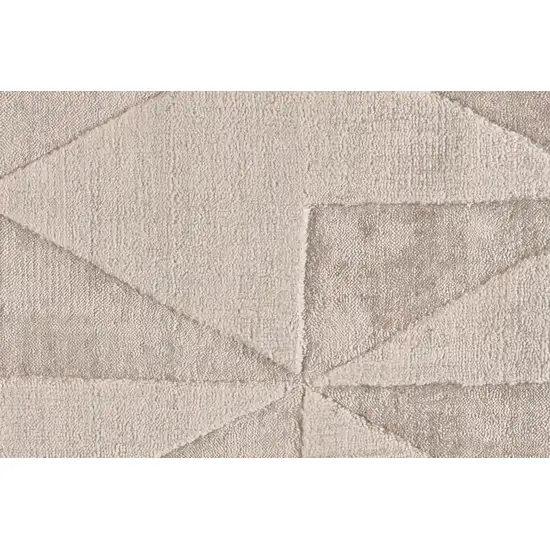 Taupe Geometric Hand Woven Area Rug Photo 8