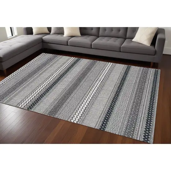 Taupe Geometric Patterns Indoor Area Rug Photo 1