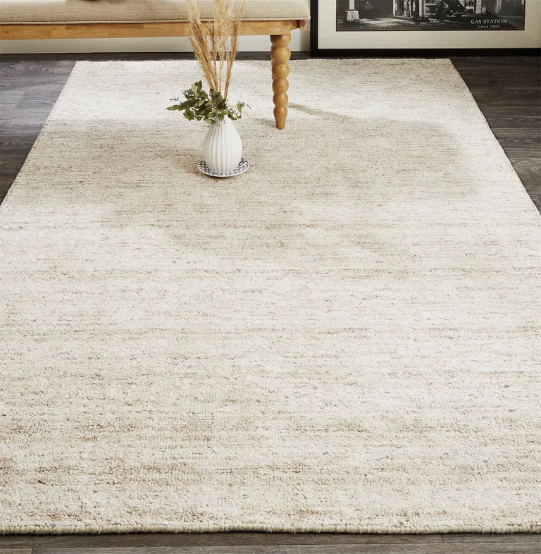 Taupe Hand Woven Area Rug Photo 5