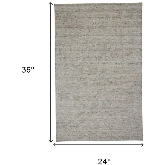 Taupe Hand Woven Area Rug Photo 3