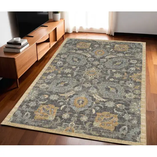 Taupe Machine Woven Traditional Indoor Area Rug Photo 1